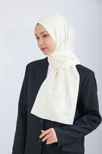 hijabchi Βαμβακερό Σάλι Κρασ - Κρέμα