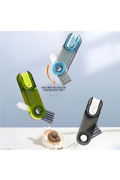 evinizin vitrini 3 Function Multi-Purpose Cleaning Brush Bottle Brush 1 Piece