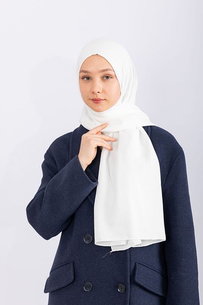 hijabchi Cotton Shawl - Ecru