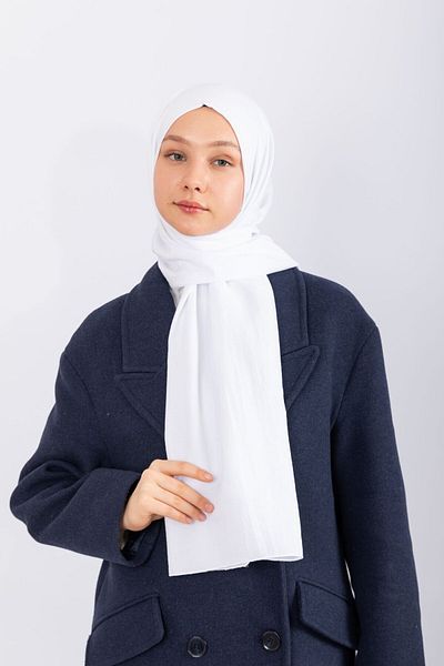 hijabchi Cotton Shawl - White