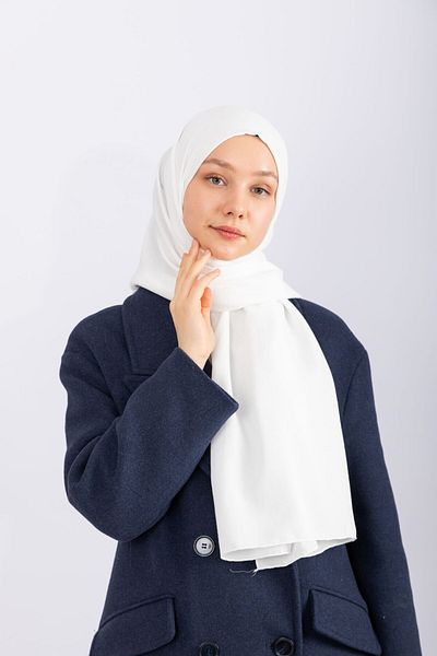 hijabchi Cotton Shawl - Ecru