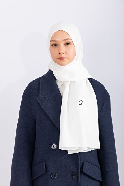 hijabchi Βαμβακερό Σάλι Κρασ - Εκρού