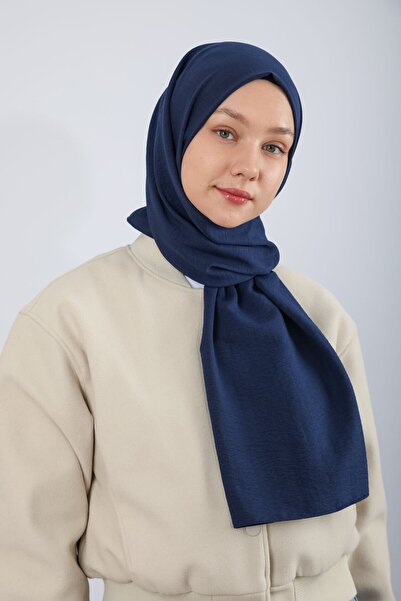 hijabchi Βαμβακερό Σάλι Κρασ - Navy Blue