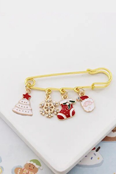 New Obsessions Yılbaşı Charmlı Prancer Yaka İğnesi