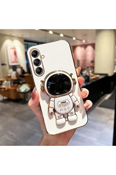 Rivor Samsung Galaxy A05S Kılıf Parlak Kenarlı Altın İşleme Astronot Figürlü ...