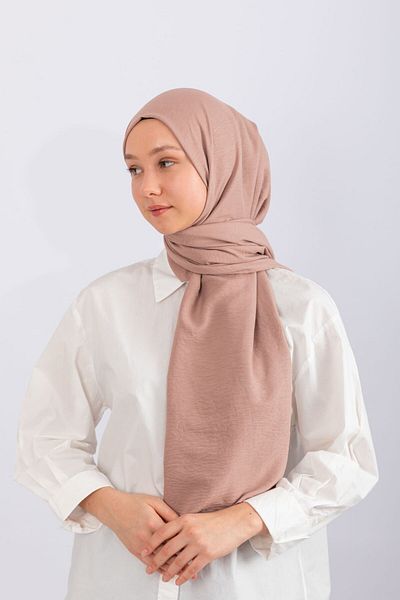 hijabchi Βαμβακερό σάλι Kraş - Μαλακή πούδρα