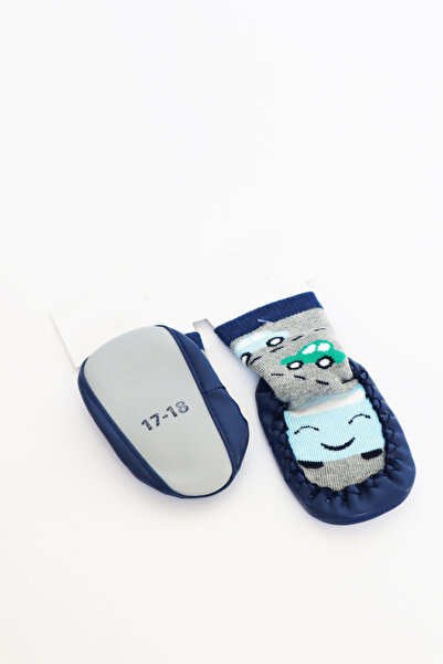 Bermody DÜTDÜT جوارب صندل مضادة للانزلاق للأطفال باللون الأزرق الداكن