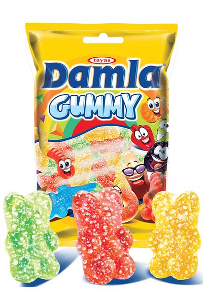 TAYAŞ 1 kg Drop Gummy Bears - Sour Gel Candy