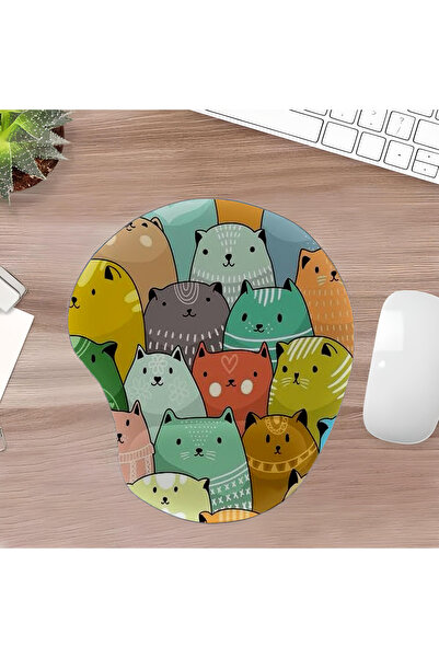 UcuruStore Pad pentru mouse oval decupat, cu suport pentru întregul încheietu...