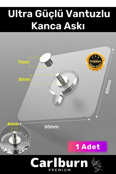Carlburn Özel Üretim Süper Güçlü Yapışkan Kanca İz Bırakmaz Paslanmaz Çelik U...