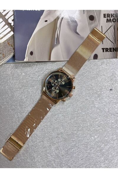 Bimodabu Roman Numeral Steel Mesh Cord Men's Wristwatch