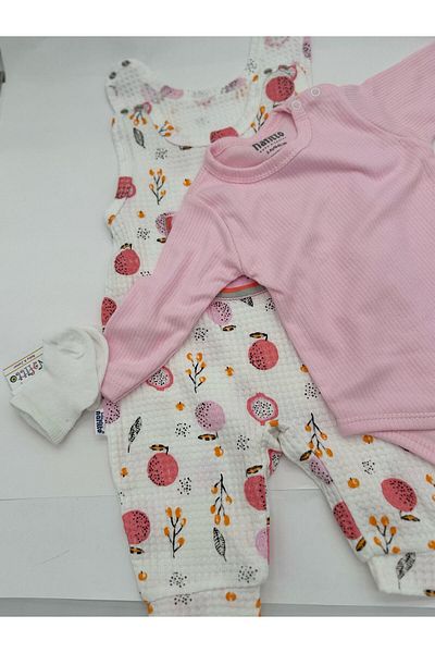 Bumbo Hep Modam Fruit Printed Waffle Fabric Baby Rompers