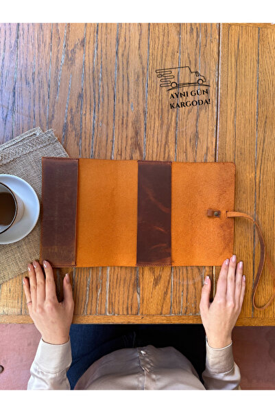 Leather Anatolia El Yapımı Hakiki Deri A5 Ajanda Defter Kitap Kılıfı