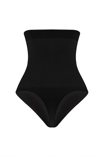 SAUNA SUIT 1 Size Thin Seamless Waist Silicone Stripe High Waist Slip Panties Corset String Corset