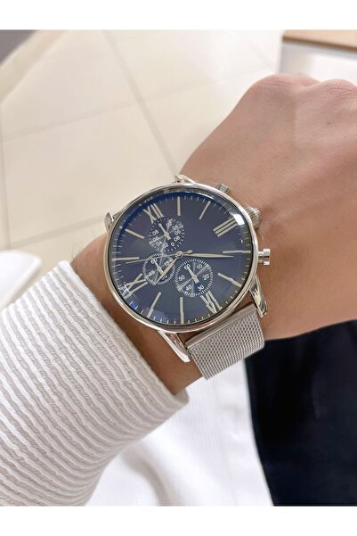 Bimodabu Roman Numeral Steel Mesh Cord Men's Wristwatch