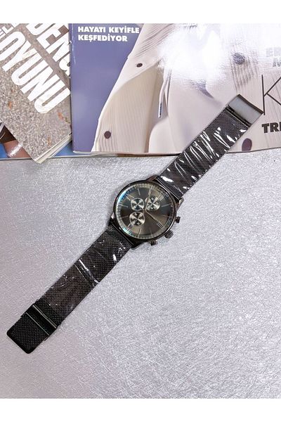 Bimodabu Roman Numeral Steel Mesh Cord Men's Wristwatch