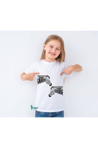 CACTUS COLLECTION 2 TRICOU DE VARĂ PENTRU COPII IMPRIMAT ZEBRA