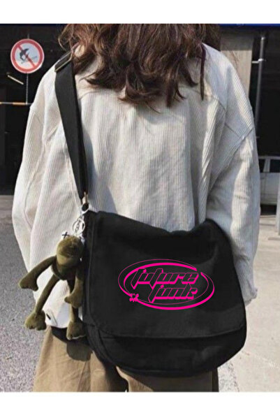 Violon Black Pink Future Funk unisex torba za poruke sa remenom