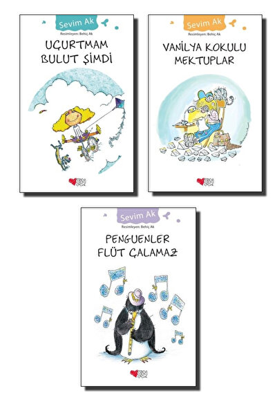 Can Çocuk Uçurtmam Bulut Şimdi - Vanilya Kokulu Mektuplar - Penguenler Flüt Çalamaz (Sevim Ak) Set