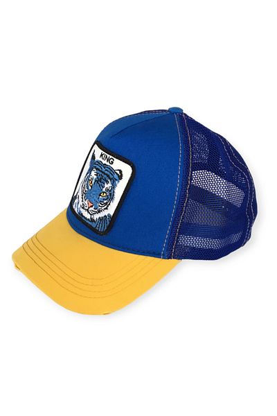 Outlet Çarşım Шапка King Net с бродирани животни, тигър и синьо