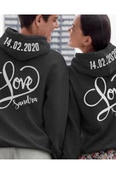 Teknik Lover Couple Combination Sweatshirt - Baksi Name and Date Please Indicate