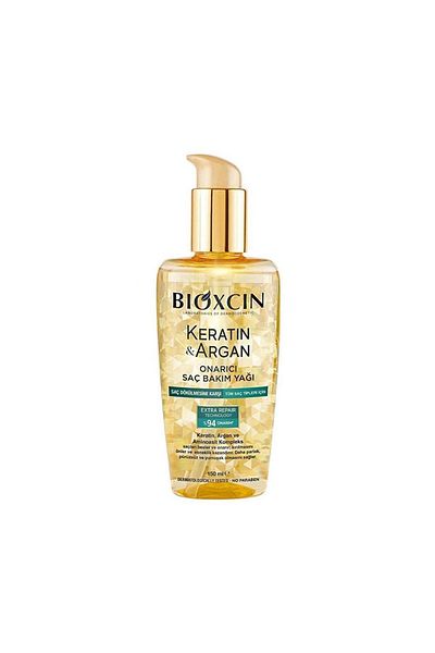 Bioxcin 150 ml Repairing Hair Care Oil - Keratin and Argan for Damaged and Damaged Hair