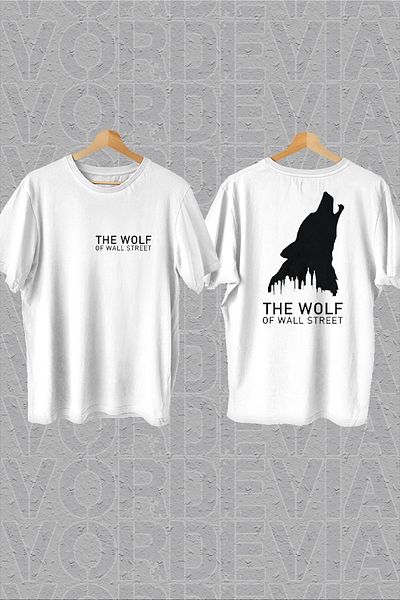 Vordevia The Wolf Of Wall Street Λευκό μπλουζάκι με στάμπα στο στήθος και στην πλάτη