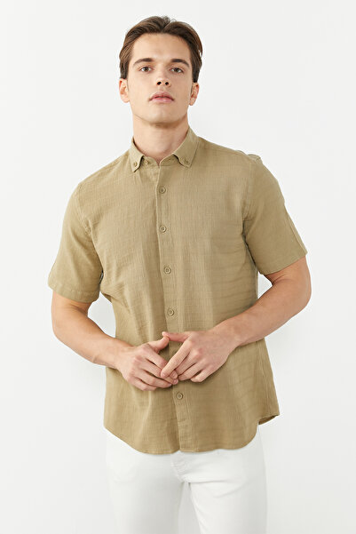 PAULMARK MEN'S SHORT SLEEVE BOL SLIM SHIRT KSA4539