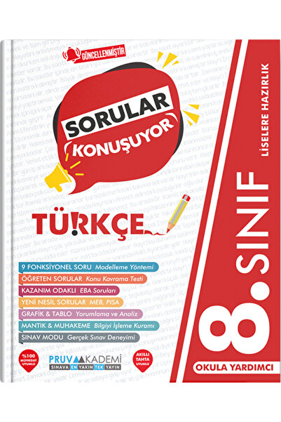 Pruva Akademi 8. Sınıf Türkçe Sorular Konuşuyor Soru Bankası
