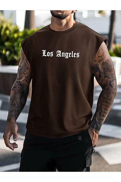 BENROMA 1 προϊόν για αγορές 6 και άνω Δώρο Los Angeles Printed Unisex Αμάνικο T-shirt