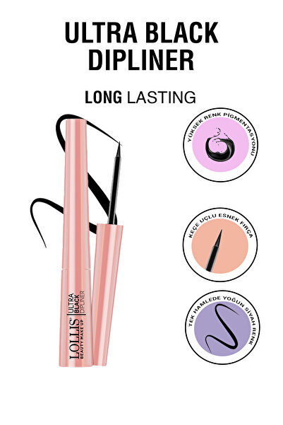 Lollis Ultra Black Dipliner / Yoğun Siyah Dipliner
