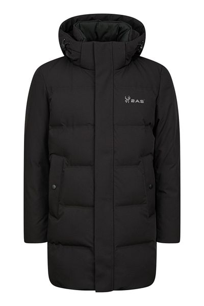 2AS Andome Men Down Black Parka Men's Black Long Coat 2ASADPMCNFW23