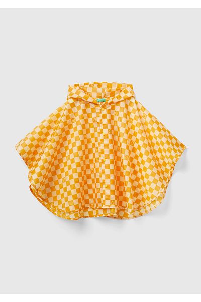 United Colors of Benetton Black and White Poncho for Boy