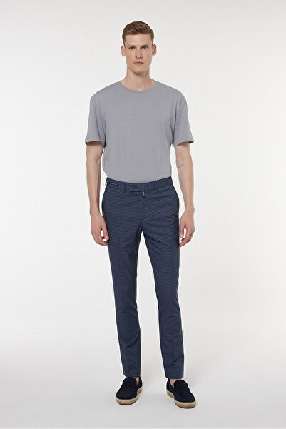 Andrea Nicolotti Gray Plaid Fabric Trousers 2739-3