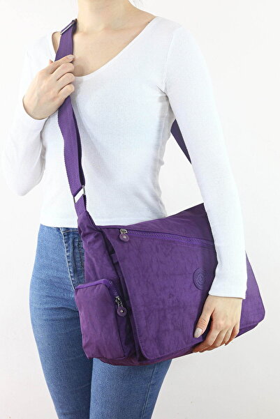 SYHN Mor Büyük Boy Günlük Kadın Çapraz Askılı Postacı Omuz Çantası Su Geçirme...