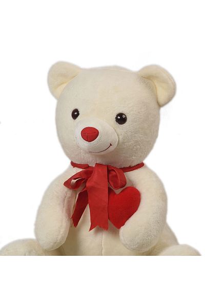 Sole 80 cm Sitting Cute Plush Bear Holding a Heart