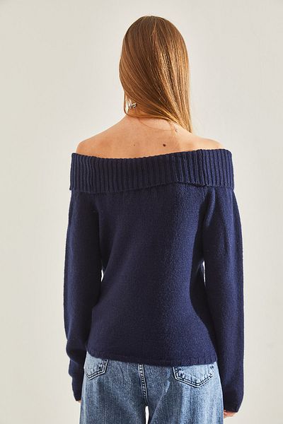 Bianco Lucci Γυναικείο Πλεκτό Πουλόβερ Madonna Collar