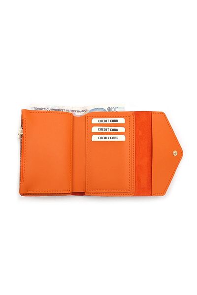 Womancraft Women's Wallet Orange Hand Wallet Bag Accessory
