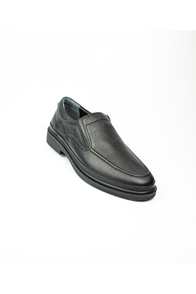 Voyager 5766 Чорні шкіряні чоловічі повсякденні черевики