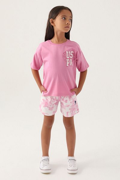 U.S. Polo Assn. Girls' Pink Shorts Set