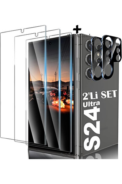 m.tk moveteck Samsung Galaxy S24 Ultra Ekran Koruyucu Nano Cam + Lens Koruyuc...