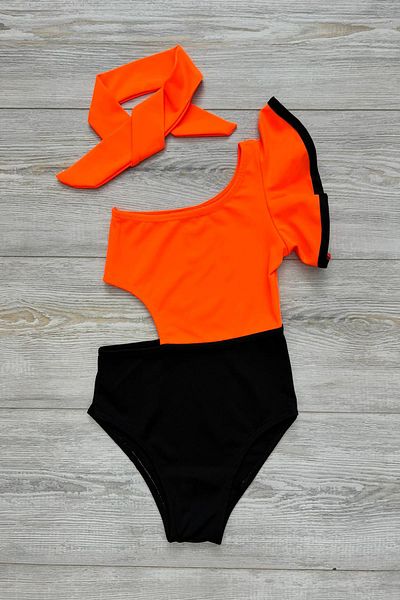 My Kids Wear Decollite Modeled Girl's Swimsuit