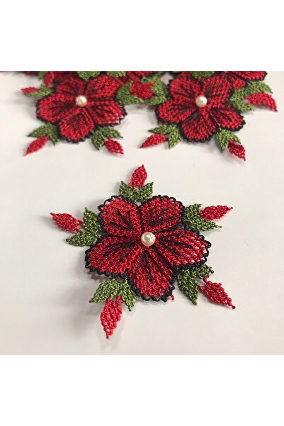 PATİ TASARIM ATÖLYESİ PATİ TASARIM 12 ADET İĞNE OYASI ÇİÇEK MOTİF