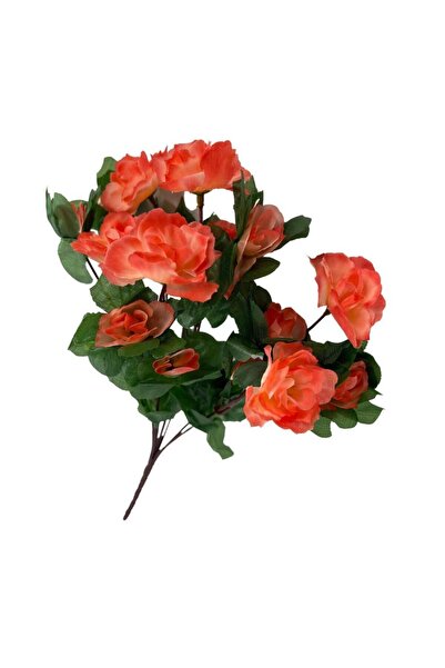 Nettenevime Yapay Çiçek Somon Açelya Demeti 7 Dallı 33*20cm