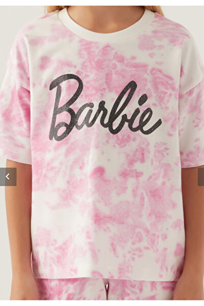 Barbie Girl, Licensed, Barbie, Pink, Tie-Dye Pattern, 2 Thread, 100% Cotton Bermuda Suit