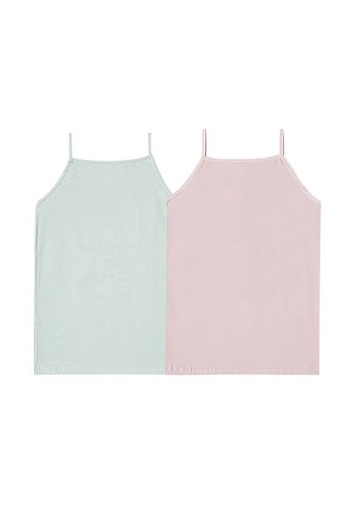 C&City Girl's 2-Piece String Strap Printed Undershirt 1010 K-103