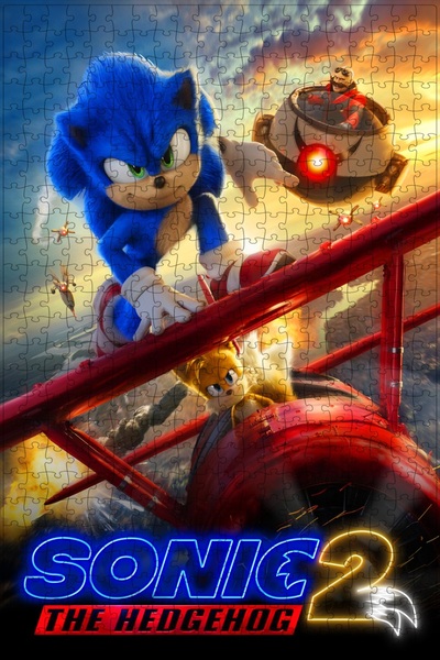 Jeronkarji Sonic the Hedgehog 2 (2022) Film Posterinin 500 Parça Puzzle Yapbozu Sürüm2