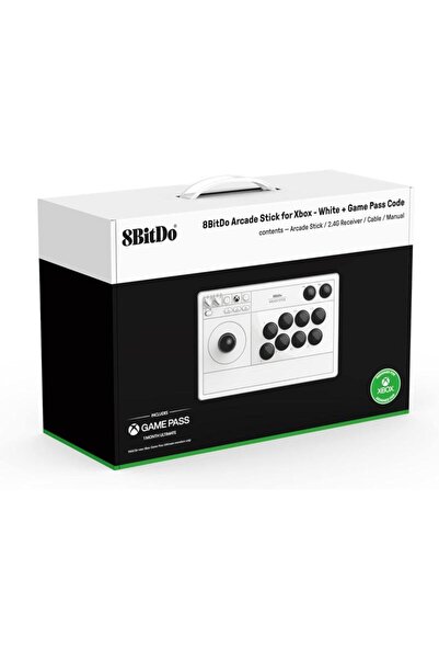 8Bitdo Arcade Stick Kablosuz Xbox Series, Xbox One Series Ve PC Uyumlu Beyaz