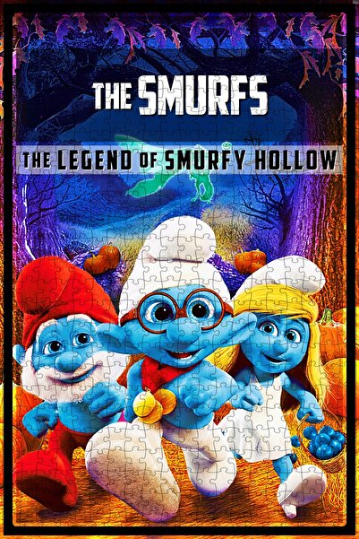 Jeronkarji Şirinler: The Legend of Smurfy Hollow (2013) Film Posterinin 500 Parça Puzzle Yapbozu Sürüm3