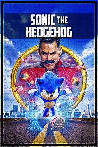 Jeronkarji Sonic the Hedgehog (2020) Film Posterinin 500 Parça Puzzle Yapbozu...